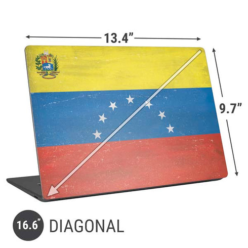 Venezuela Flag Distressed Universal Laptop 16.6in (13.4 x 9.7in) Skin
